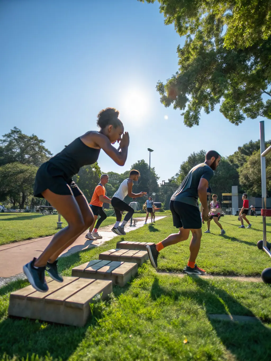 A photo of youth participating in a specialized streetlifting training session, emphasizing skill development, discipline, and teamwork. The focus is on building a strong foundation for future athletes.